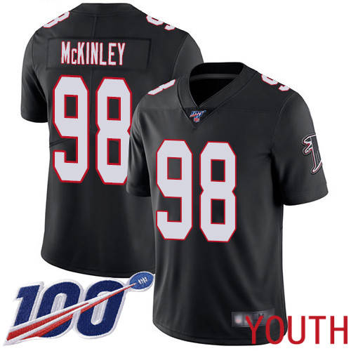 Atlanta Falcons Limited Black Youth Takkarist McKinley Alternate Jersey NFL Football #98 100th Season Vapor Untouchable->women nfl jersey->Women Jersey